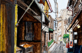 kyotoshit-611牛田秀美「西木屋町（朝）」2022.295.423