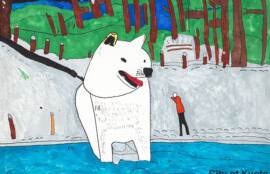 kyotoshi-672寺嶋隆博「雪山の白い犬」不明.270.380